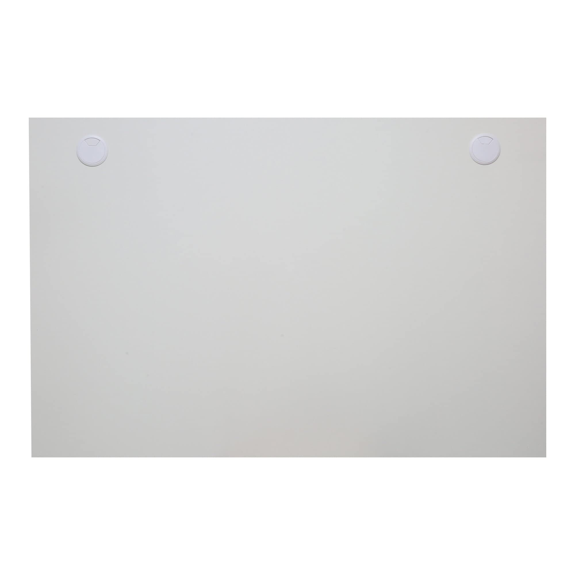 STIER Schreibtischplatte 160x80cm weiß beschichtet 25mm Dicke Kabeldurchlässe