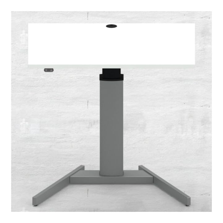 STIER Electrically height-adjustable standing table 501-19 100x80cm white mel.