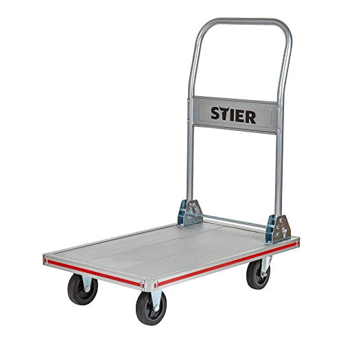STIER platform trolley aluminum transport trolley foldable edge protection load capacity