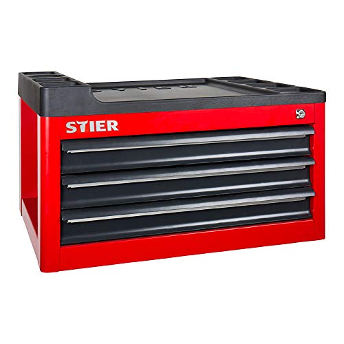 STIER Werkstattwagenaufsatz leer 3 Schubladen einfache Montage auf Werkzeugwagen