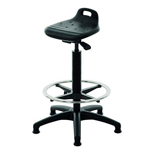 STIER standing aid with gliders and foot ring seat height 640-890mm PU seat with carrying handle