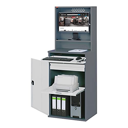 STIER Computerschrank Premium stationär BxTxH 650x520x1770 mm