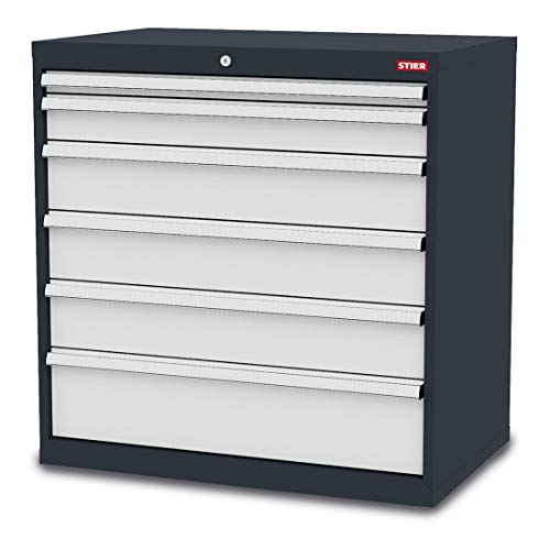 STIER Schubladenschrank mit 6 Schubladen BxTxH 700x575x920 mm