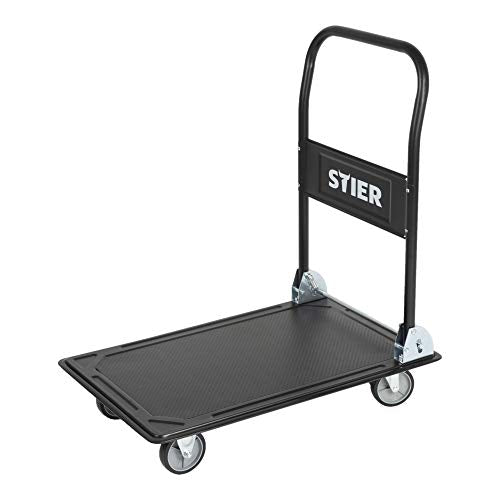 STIER Plattformwagen klappbar Tragkraft 150/300 kg Transportwagen Schiebebügel