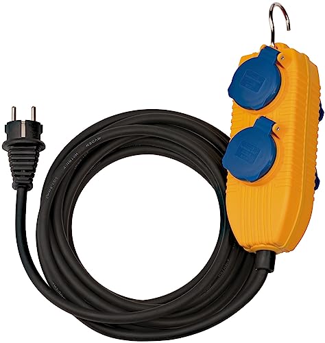 Baustellenkabel IP54 mit Powerblock 10m schwarz H07RN-F3G1,5
