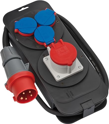 Stromstation CEE1 IP44 Stecker 400V/16A Steckdosen 1x CEE 400V/16A+3x 230V/16A