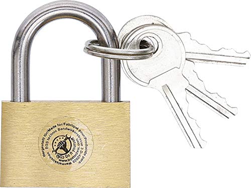 BGS Do it yourself Messing-Vorhängeschloss 30 mm