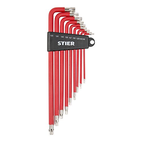 STIER Winkelschraubendreher-Satz Torx 9-teilig Winkelschlüsselsatz mit allen