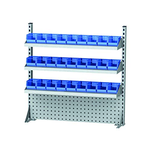 STIER Multiwandaufbau BxH 1000x950 mm 1 Lochwand 3 Fachböden