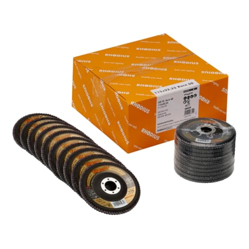 RHODIUS ALPHAline LSZ F2 VALUE PACK 40 Fächerschleifscheibe 115 x 22,23 mm K60