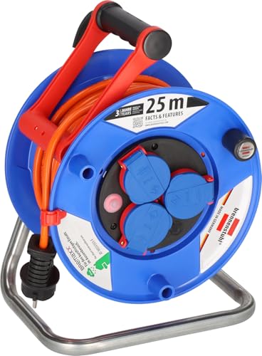 Brennenstuhl Garant IP44 Kabeltrommel, 25m Kabel in orange