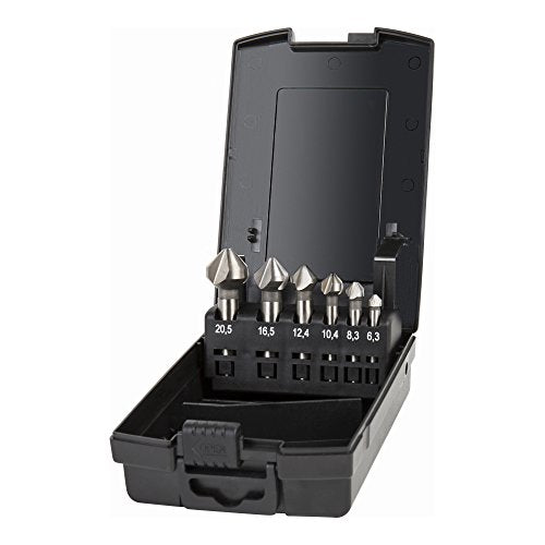 STIER countersink / deburring countersink set 6-piece, cylindrical shank