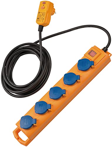 Super-Solid SL 554 DE FI IP54 Steckdosenverteiler 5-fach 5m H07RN-F 3G1,5