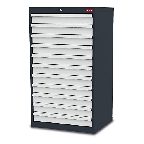 STIER Schubladenschrank mit 11 Schubladen BxTxH 700x575x1220 mm