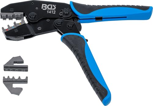 BGS Crimpzange mit Ratschenfunktion auswechselbare Pressprofileinsätze