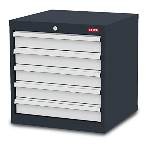 STIER Schubladenschrank mit 5 Schubladen BxTxH 600x575x620 mm