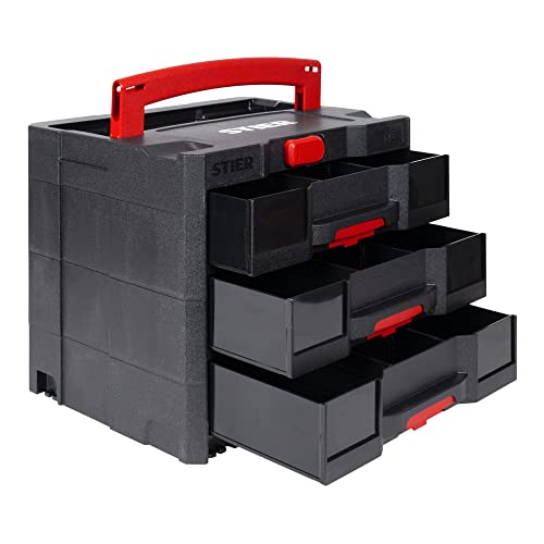 STIER Sortainer T-Loc IV/3 BLACK Edition 6.7 L per drawer with