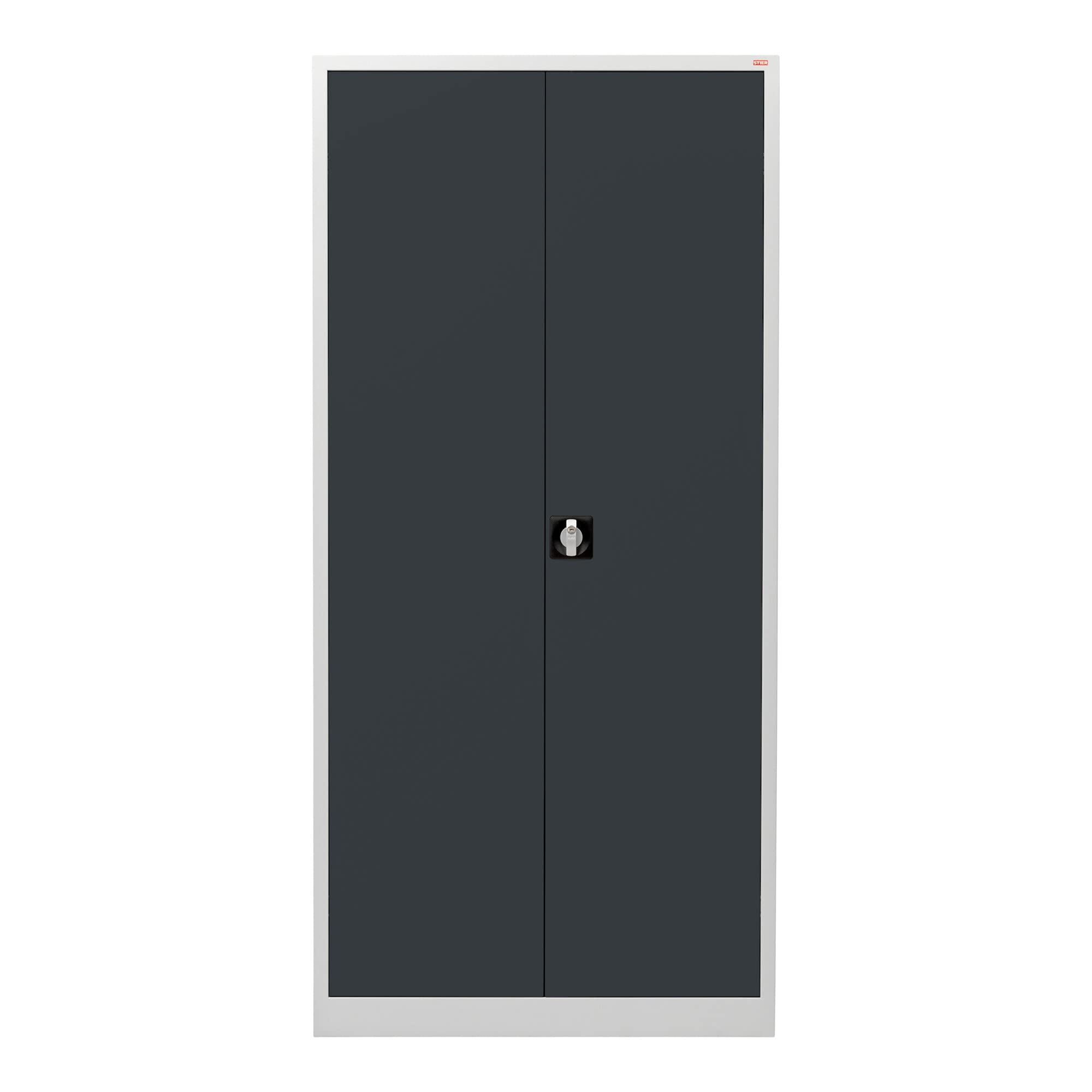 STIER Universalschrank mit 4 Fachböden à 40kg Tragkraft | 1950x920x420mm | verschließbar | anthrazitgrau | verschweißt