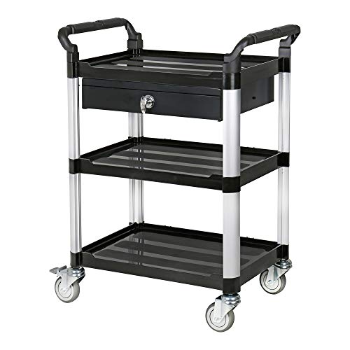 STIER Servierwagen Etagenwagen Schiebewagen schwarz Schiebegriffe diverse Größen