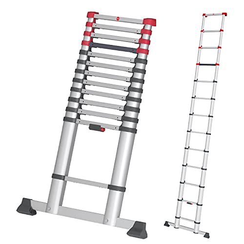 Hailo FlexLine T80, Alu-Sicherheits-Teleskopleiter, 13 Sprossen