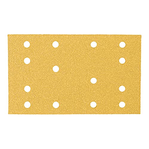 STIER Schleifstreifen Universal 80 x 133 | P120 | 50 Stk. | 14-Loch | Korund | Latexhaltiges stabiles D-Papier