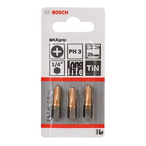 Bosch Schrauberbit Max Grip PH 3 25 mm 3 Stk