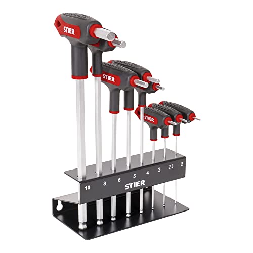 STIER T-Griff-Schraubendreher-Satz 6kt 2 - 10mm 8-teilig aus hochwertigem