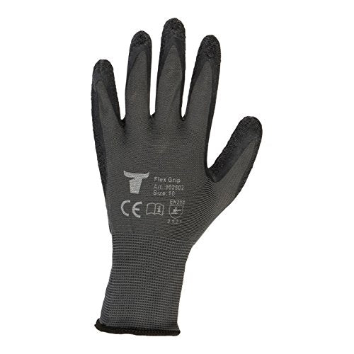 STIER Montagehandschuh, 12 Paar, Flex Grip, Größe 8, hochwertige Naturlatexbeschichtung, Exzellentes Tastgefühl, Schutz vor Flüsskeit & Kälte, gute Abriebfestigkeit