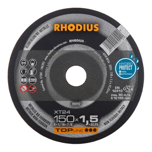 RHODIUS TOPline XT24 Extradünne Trennscheibe 150 x 1,5 x 22,23 mm 25 Stk