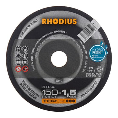 RHODIUS TOPline XT24 Extradünne Trennscheibe 150 x 1,5 x 22,23 mm 25 Stk
