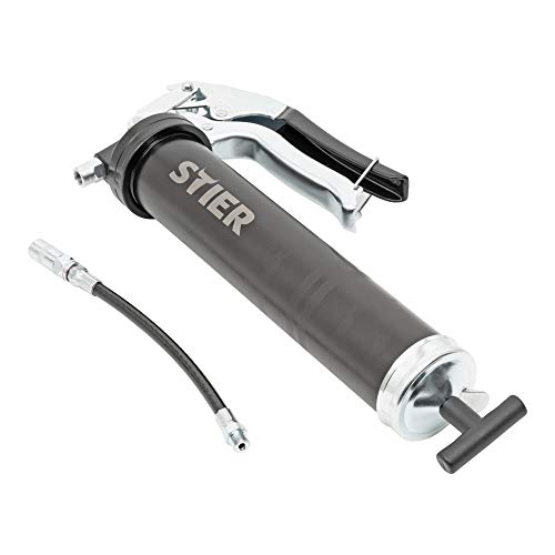 STIER one-hand grease gun with nylon hose working pressure 410 bar grease gun