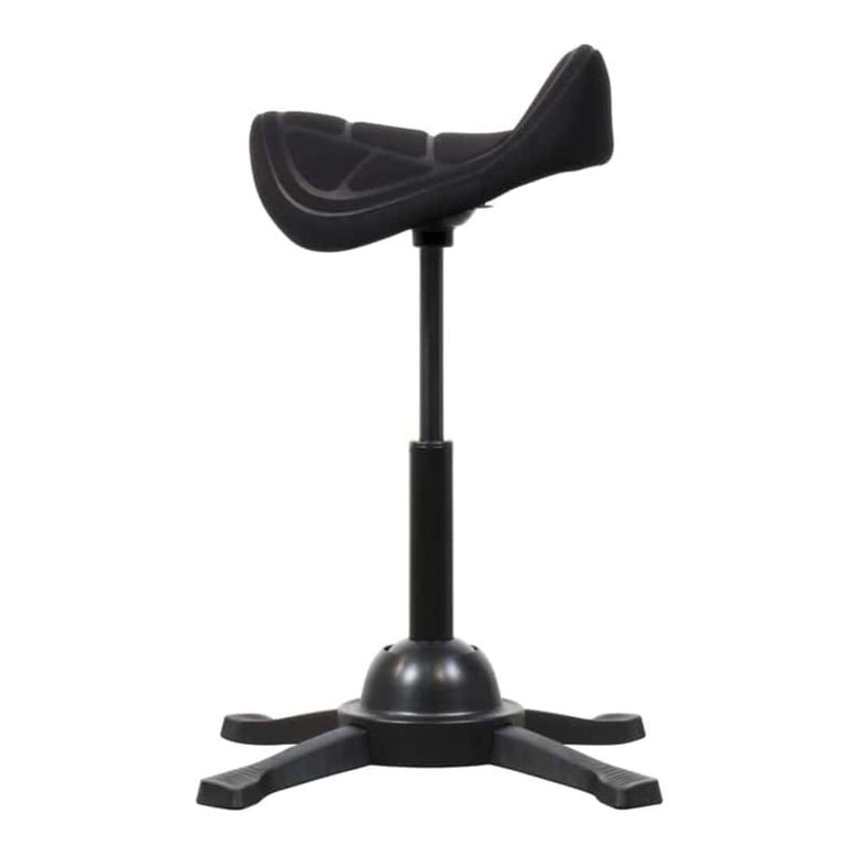 STIER saddle stool with seat recess, seat height 480-660mm, black