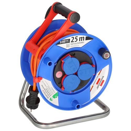Brennenstuhl Garant IP44 Kabeltrommel, 25m Kabel in orange