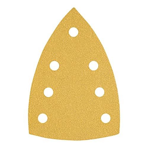 STIER Universal Delta Sanding Sheets | 100 x 150 | P60 | 50 pcs. | 7-hole | Corundum | Latex-containing, sturdy D-paper