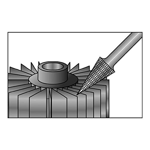 RUKO Hartmetall Frässtift TiCN Form M Spitzkegel (SKM) Durchmesser 16,0 mm L1