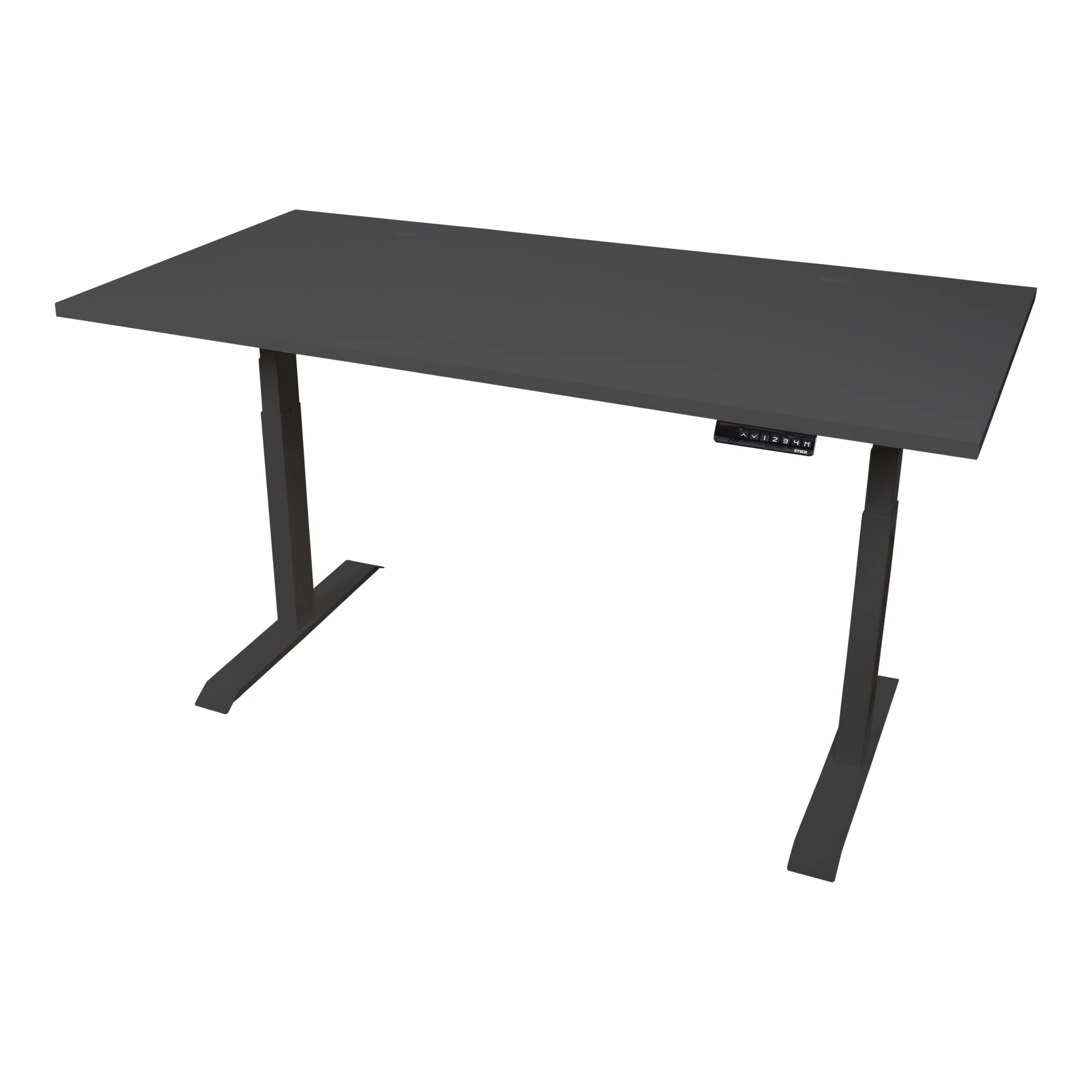 STIER Electrically height-adjustable desk TSR 140x80cm black/black
