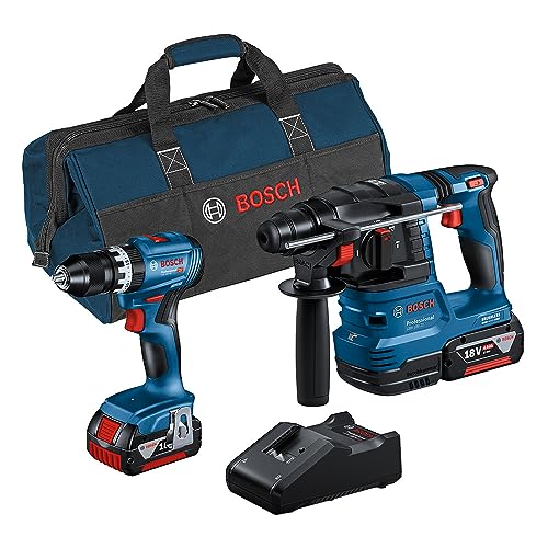 Bosch Combo Kit 2-tlg. 18V: GSB 18V-45 + GBH 18V-22 + 2 x Akku 4.0Ah