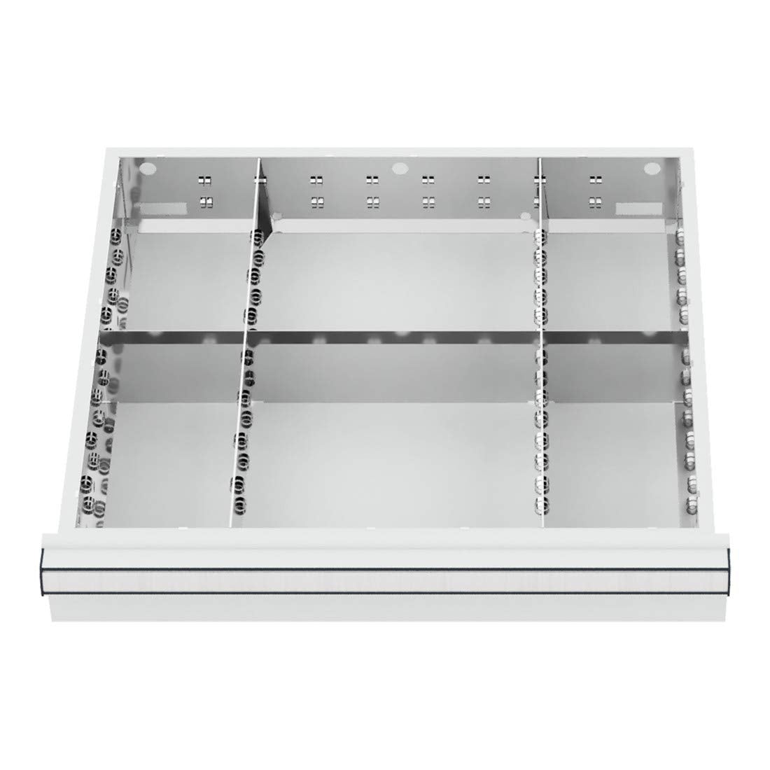 STIER Schubladeneinteilung Metalleinteilung BLH 100/125 mm Innenmaß 500x450 mm 6
