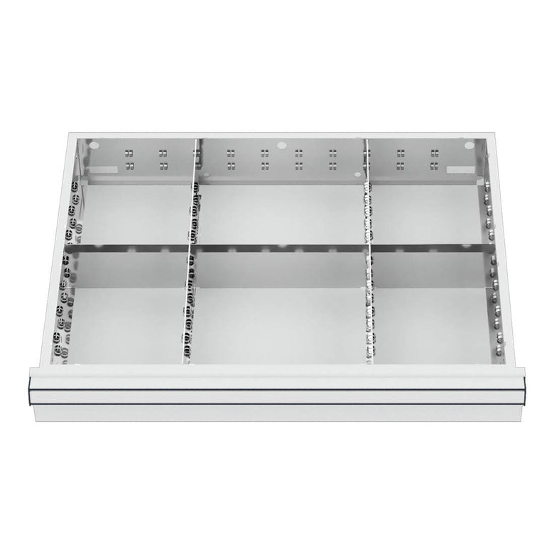 STIER Schubladeneinteilung Metalleinteilung BLH 100/125 mm Innenmaß 600x450 mm 6