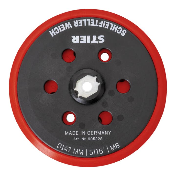 STIER sanding pad backing pad soft D147mm 5/16“ M8 for eccentric sander 150