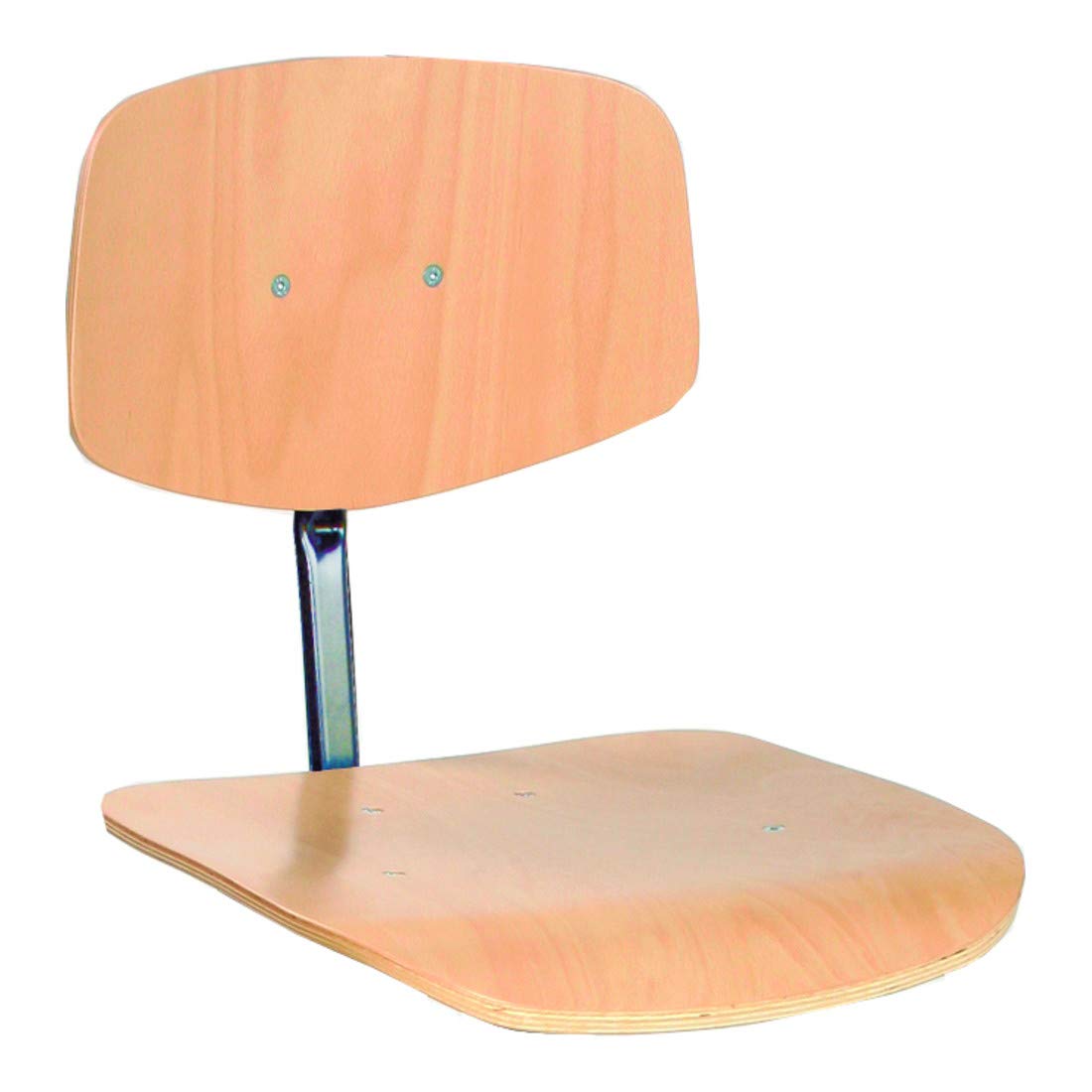 STIER work chair with castors, seat height 450-640 mm, natural beech