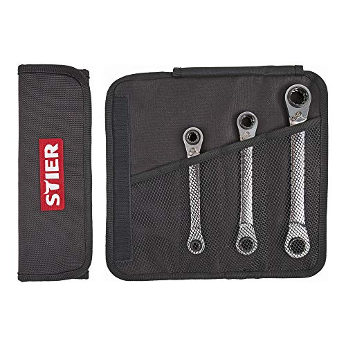 STIER double ring ratchet wrench set, 3-piece, size 9 | 10 | 13 | 14 | 17 | 18