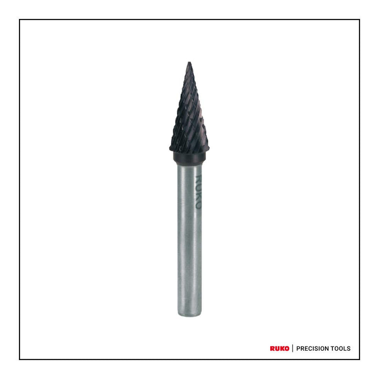 RUKO Hartmetall Frässtift TiCN Form M Spitzkegel (SKM) Durchmesser 16,0 mm L1