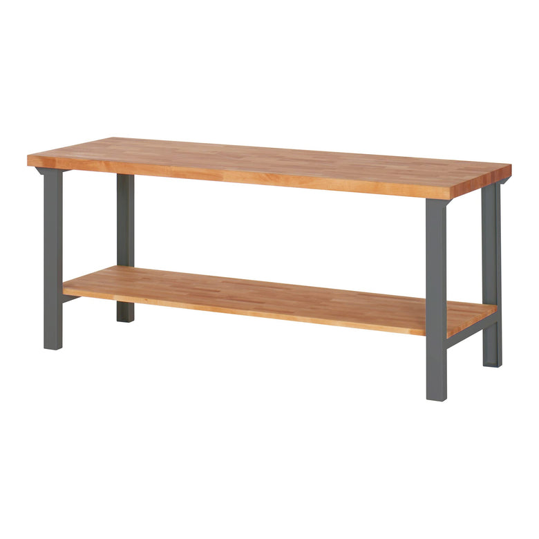 STIER workbench Premium with storage shelf WxDxH 2000x700x840 mm 