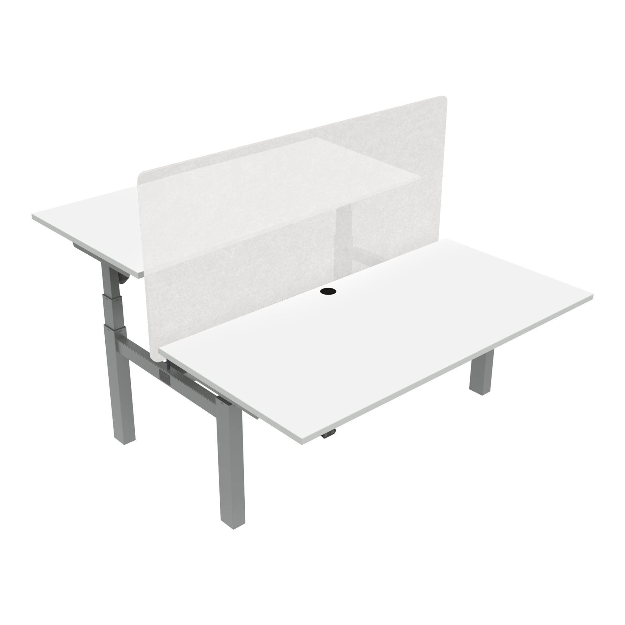 STIER Elektrisch höhenverstellbarer Team-Schreibtisch 501-88 160x80cm Weiß mel.