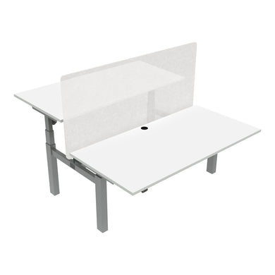 STIER Elektrisch höhenverstellbarer Team-Schreibtisch 501-88 160x80cm Weiß mel.