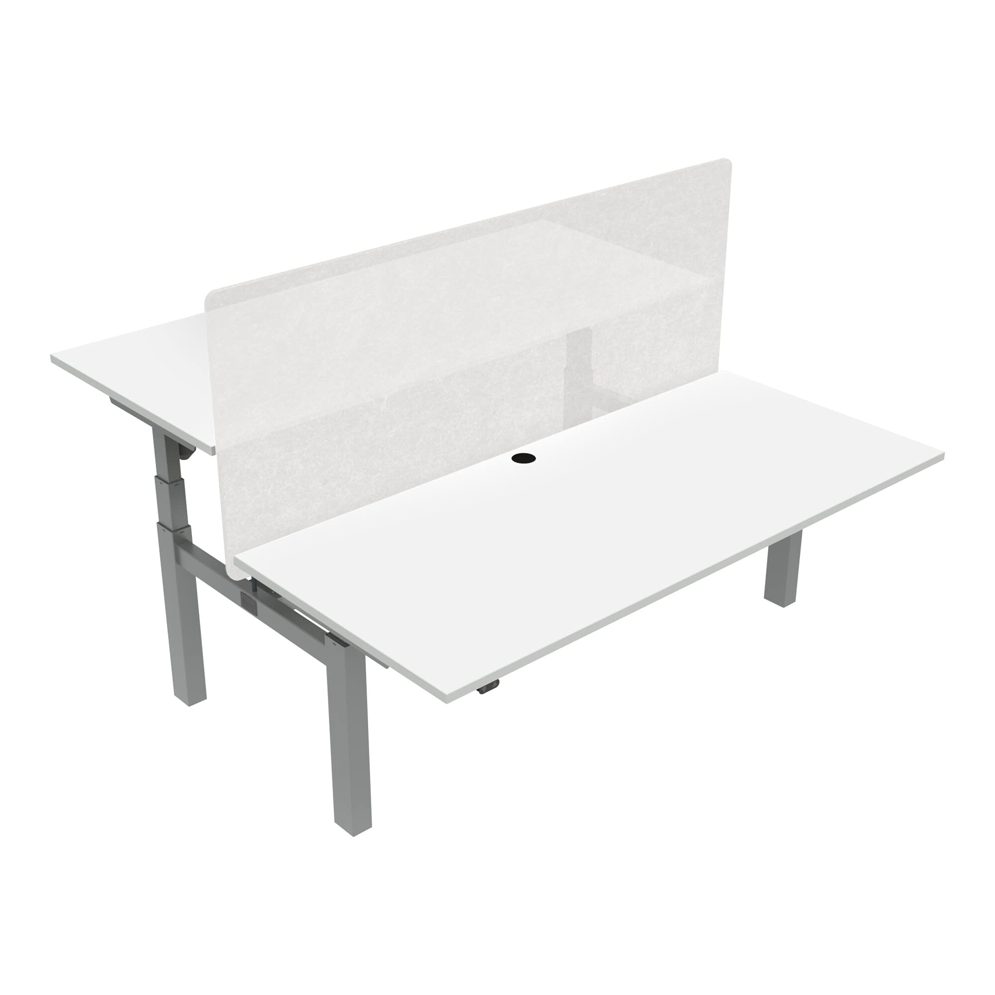 STIER Elektrisch höhenverstellbarer Team-Schreibtisch 501-88 180x80cm Weiß mel.