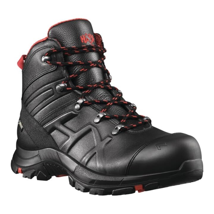 HAIX Sicherheitsstiefel BLACK EAGLE 54, MID, S3, schwarz-rot, Gr. 8 (42)