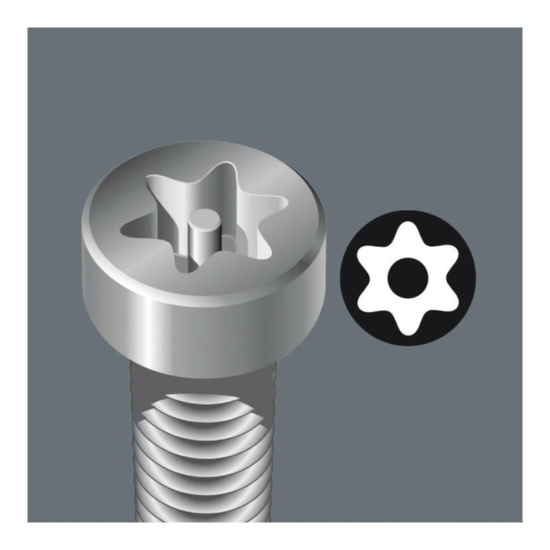 Wera 867/4 Z TORX BO Bits mit Bohrung SB, TX 10 x 70 mm, 2-teilig