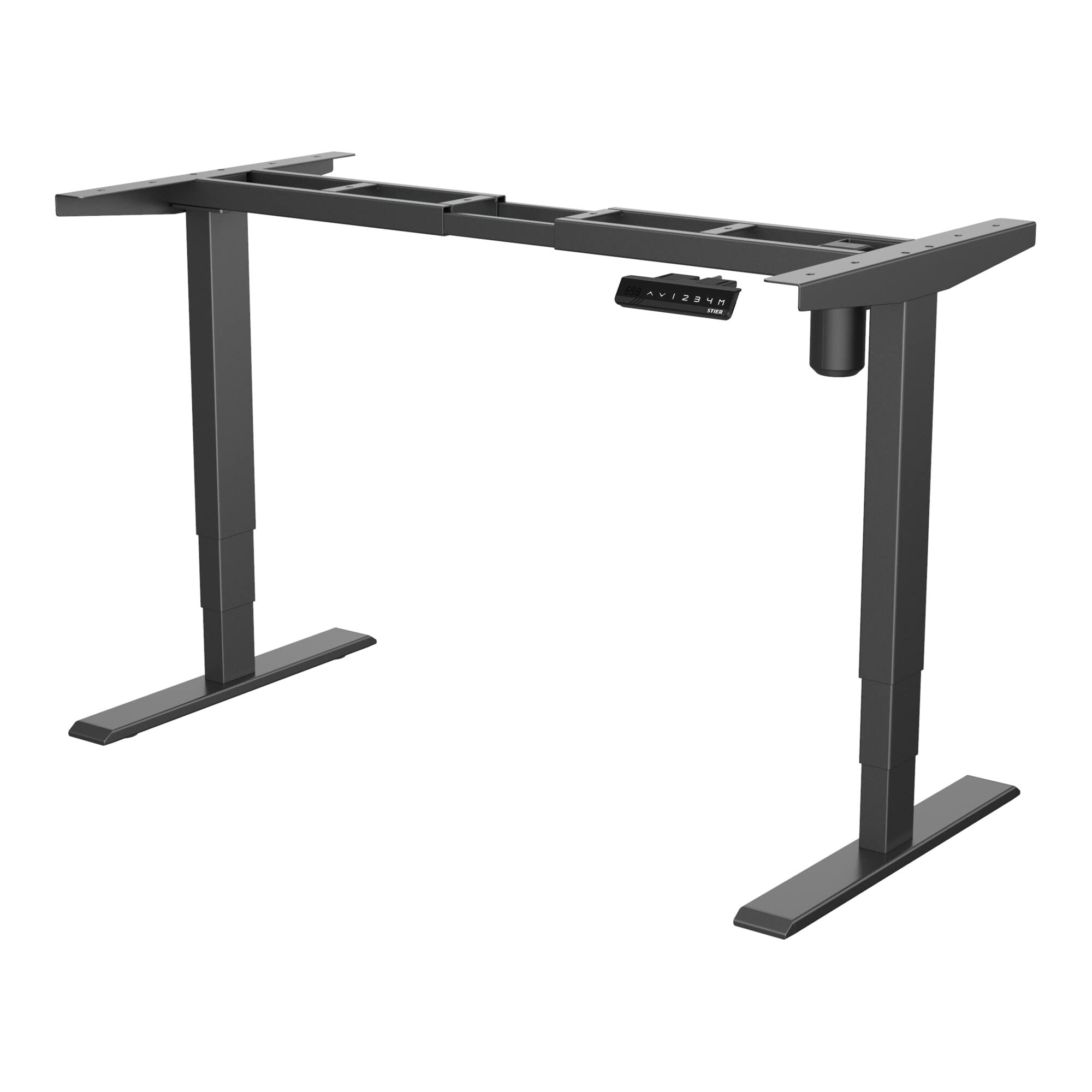 STIER Electrically height-adjustable desk frame THA black customizable